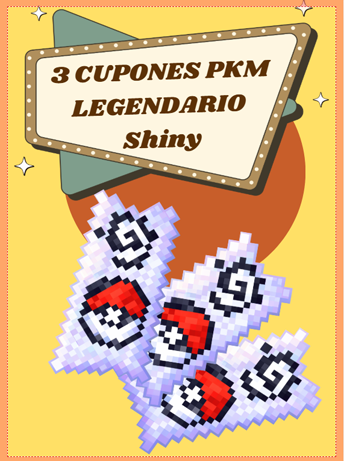 3 Ticket Pokemon Random Legendario shiny